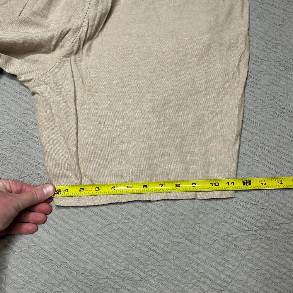Scotch & Soda Fave Linen Blend Shorts Beige Sand Drawstring Mens Fave 36x10